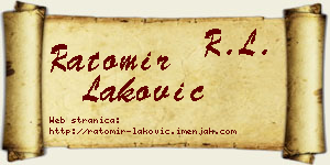 Ratomir Laković vizit kartica